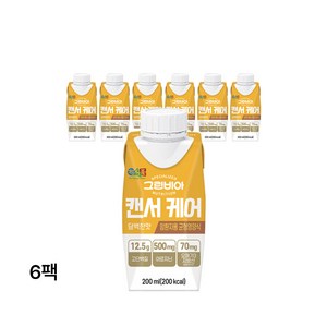 그린비아 캔서 케어 담백한맛 완전균형영양식 200ml, 6개