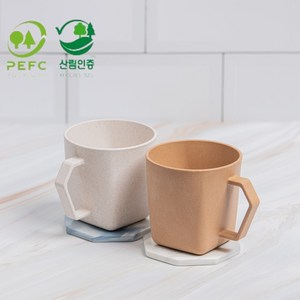 지비 나무컵 머그컵 머그잔 우드컵 세트 커피 cxp 논 플라스틱 컵, 4개