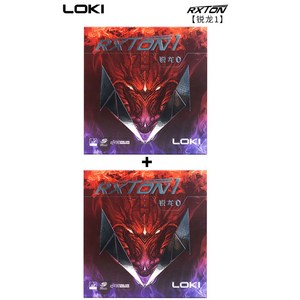 국내배송 로키 록스톤 1 1+1 2장 세트 왕하오 입문용 훈련용 가성비 중국 탁구 라켓 점착 러버 Loki RXTON I 라바, 레드+블랙 세트, 1개