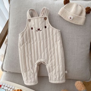 베베니즈 유아용 큐트베어 기모 멜빵우주복