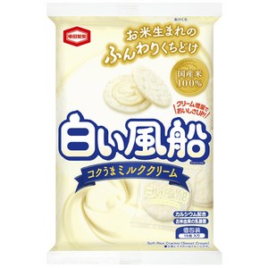 하얀풍선 밀크크림 카키노타네 카메다 우유크림 비스켓, 57g, 4개