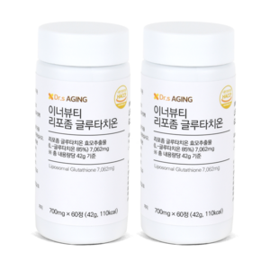 닥터스에이징 이너뷰티 미국산 순도 85% 리포좀 글루타치온 700mg, 2개, 60정