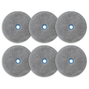 에브리봇 쓰리스핀 엣지 찌든때 전용 극세사 걸레 패드 물걸레 청소기 청소포 호환 리필, 6개