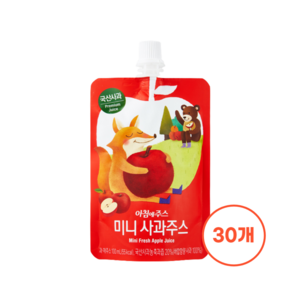 아침에주스 미니 사과 주스, 100ml, 30개