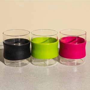 Viva Cuve 내열 Coffee Glass 2P세트, 블랙, 2개