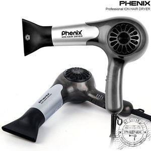 PHENIX 전문가용 이온 헤어 드라이기 PD-7500 1200W, 블랙