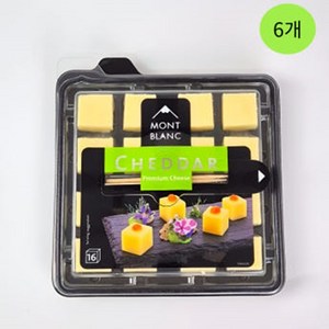 몽블랑 체다치즈 큐브치즈, 100g, 6개