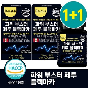 파워부스터 페루 블랙마카 아르기닌 남성 활력, 2개, 90정