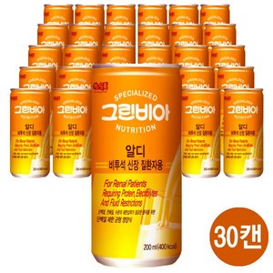 그린비아 알디 비투석 신장질환 환자용 삼십캔 균형 영양식 환자식, 200ml, 30개