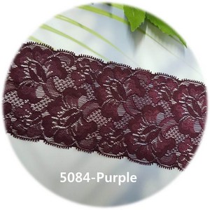 dklace 스판레이스모음 / 블랙핑크레이스 5084 폭 8cm 자가드, Puple, 1개