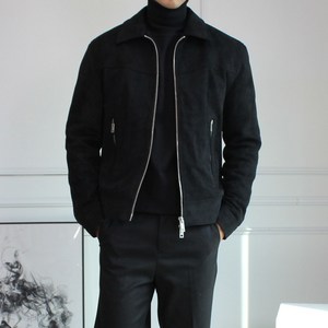 세컨에디션 남자 겨울 숏기장 패딩 스웨이드 자켓