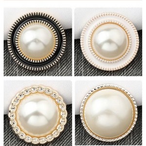 블랑에이블 진주 단추 정장 의류 21mm 5P, 플라워 원형 5P