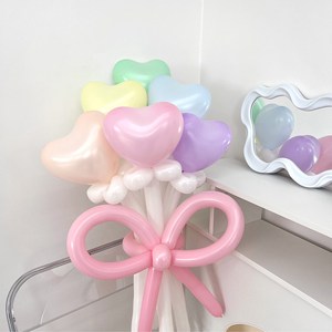 DIY 하트 풍선 마카롱 믹스 꽃다발 by 파티아일랜드, 1개