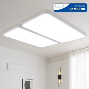 LED 국산 초슬림 거실등 120W 삼성칩 조명 플리커프리 주광색, 화이트