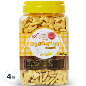 비스코티 리얼 비스켓, 밀크앤치즈, 800g, 4개