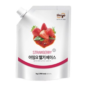 아임요 딸기 베이스 스무디용 잼, 1kg, 4개