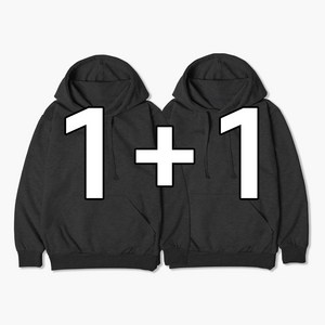 빌리언즈 남녀공용 후드티 단체복 기본 데일리 특양면 빅사이즈 1+1