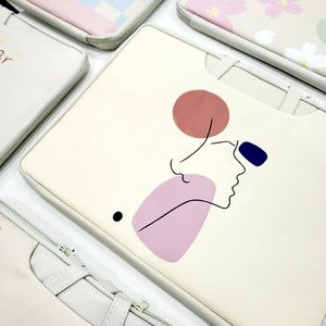 [홈뚜] 귀여운 캐릭터 노트북 파우치 케이스 가방 수납형 손잡이 15.6인치 16인치