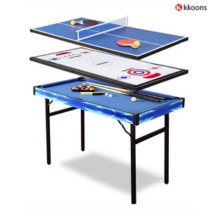 미니 당구대 탁구대 접이식 멀티 테이블 컬링 하키 4개 게임 운동 실내 가정용 아동 집콕놀이 선물, 4in1탁구대, 1개