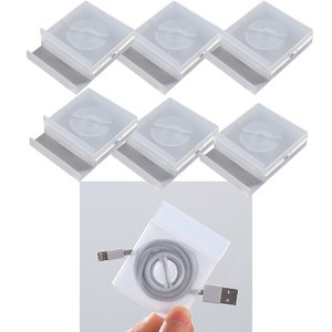 카무 미니 케이블 정리 케이스, 6p, 반투명