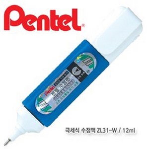 펜텔 극세펜식 수정액 화이트 수정펜 ZL31-W 12ml, 1개