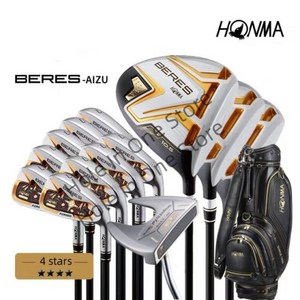 골프클럽 골프채세트 골프 클럽 혼마 베레스 s08 4 성급 고급 세트 그라파이트 샤프트 가방 선물용, 7) 9.5 SR with bag