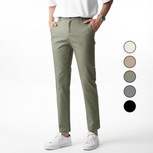 빅앤샵 남성용 옆밴딩 일자핏 스판 면 빅사이즈 팬츠