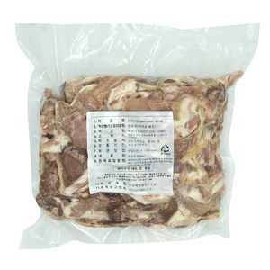 [백암식품](도매) 삶은 돼지머리고기 슬라이스 2kg 탕육 절단 탕거리 순대국재료 돼지국밥, 1개