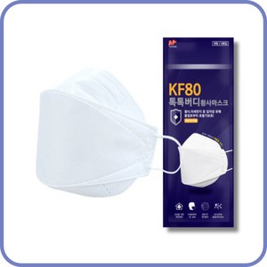 KF-80 톡톡버디 대형 화이트 50매 (유통기한 25년 7월 ), 1개, 50매입, 블랙