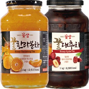 꽃샘 꿀한라봉차S 1kg + 꿀대추차 1kg, 꽃샘 꿀한라봉차S 1kg+꿀대추차 1kg, 1개입