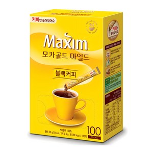 맥심 모카골드 마일드 블랙 커피, 0.9g, 100개입, 1개