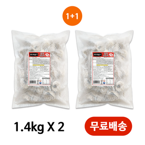 봉평메밀가 메밀김치손만두 1+1 1.4kgX2봉 / 도매 업소용 메밀 손만두, 2개, 1.4kg