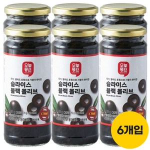 오늘좋은 슬라이스 블랙올리브 기획 340g, 6개