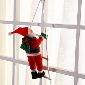 줄타는 산타 대형 120cm 크리스마스 인형 산타할아버지 등반 재미있는장난감 선물 클로스 꾸미기 소품 장식, 1인용 사다리 [산타클로스 길이 120cm]