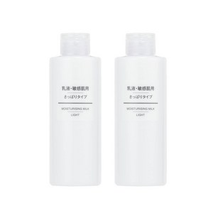 MUJI 일본아마존 무인양품 리프레싱타입 밀키 로션 생일선물 수분관리 크림선물용 200ml 2개