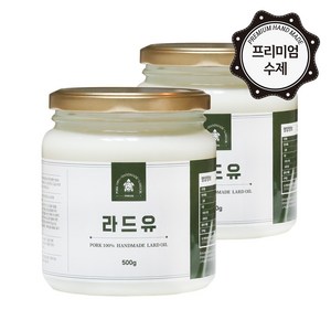 수제 라드유 돼지기름/ 돼지비계/ 중화유/돈지/ 우지x/ 500g, 2개, 500ml