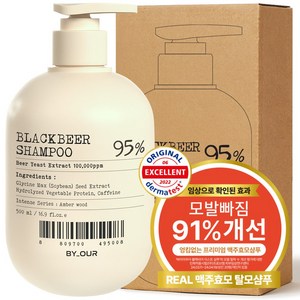 바이아우어 맥주효모 블랙 비어 이스트 샴푸, 500ml, 1개