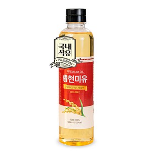 시장쏙 프리미엄 100% 현미유, 500ml, 1개