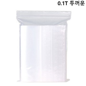 진주바다 지퍼백 17X24cm 100매 PE 두꺼운 비닐팩 0.1T, 100개