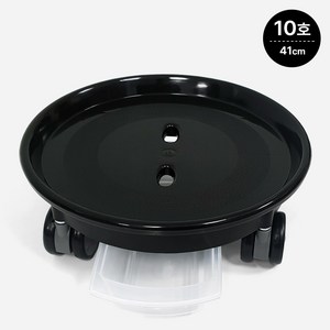 마이플랜트 이동식원형물받침 화분받침대, 블랙, 1개