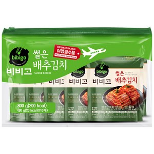 비비고 썰은 배추김치, 80g, 10개