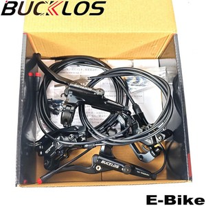 BUCKLOS HD-E735 전기 자전거 유압 디스크 브레이크 세트 전방 및 후방 전원 차단 사이클링 부품 4 피스, 01 1PAIR