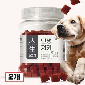 피랩 강아지 인생 져키 간식 400g, 소고기, 2개