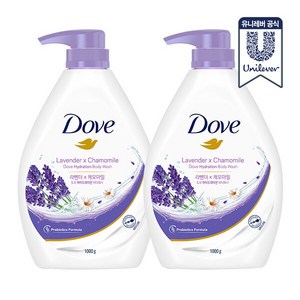 도브 라이트 바디워시 라벤더하이드레이션, 1L, 2개