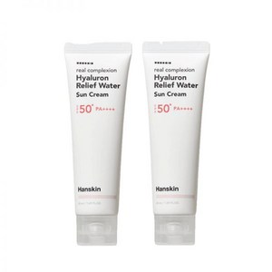 한스킨 히알루론 릴리프 워터 선크림 50ml SPF50 히알루론산 수분 1+1, 2개