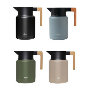리버스 대용량 보냉 주전자 써모 저그 키트 1200ml, 블랙, 1개