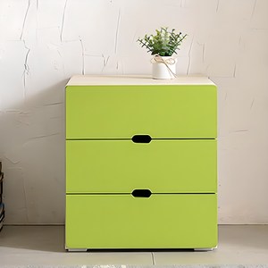 제이디퍼니처 로미 3단 서랍장, 그린, 1개