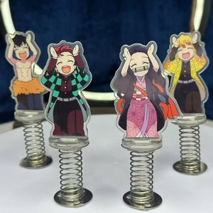 LovEly스토리 귀멸의칼날 스트레스 해소하는 스프링 아크릴 스탠드 취미 굿즈 4종세트, 1개