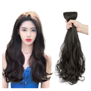 온리정 웨이브 브릿지 똑딱이 헤어피스 붙임머리 부분가발 3피스 55cm, 라이트 브라운