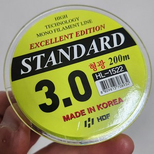 HDF 해동 스탠다드 나일론 낚시줄 200m 모노 원줄 목줄, 형광, 1개
